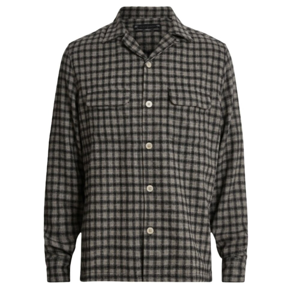 AllSaints Plaid Button-Up Shirt